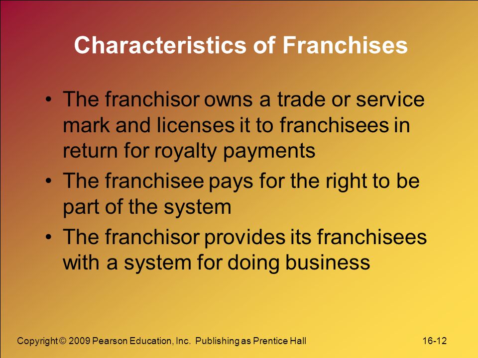 Characteristics of Franchises