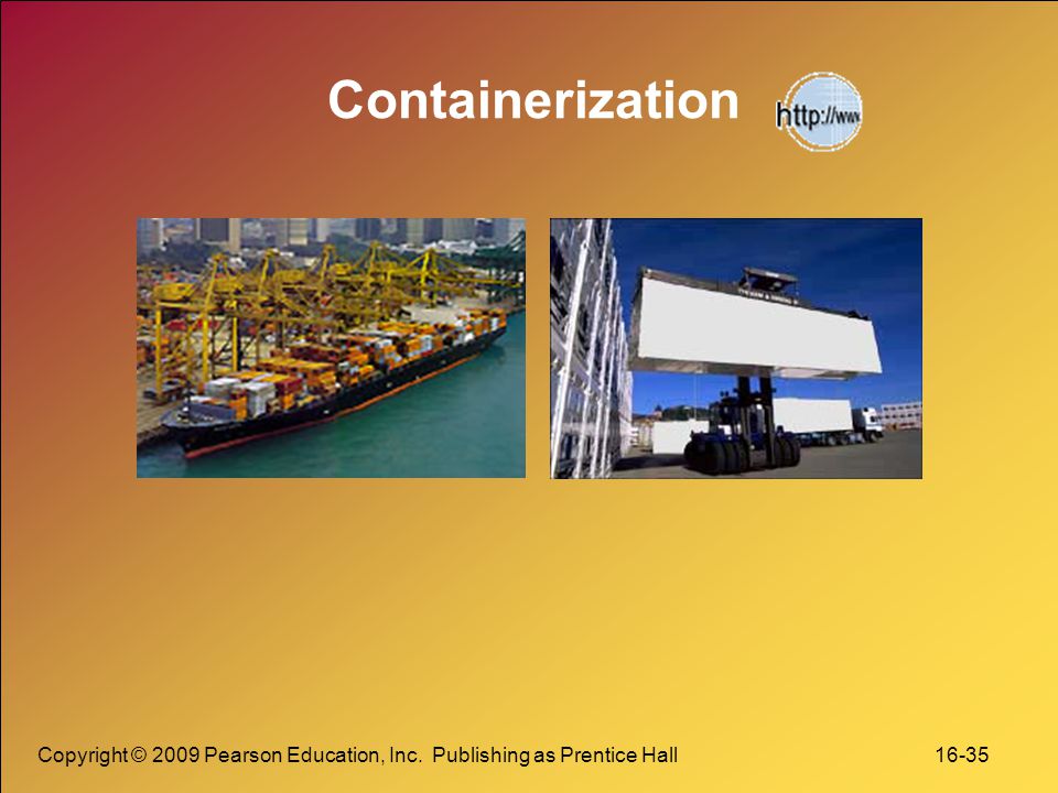 Containerization Copyright © 2009 Pearson Education, Inc.
