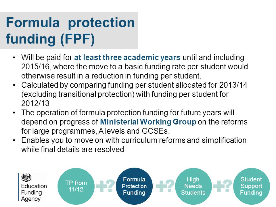 Formula protection funding (FPF)
