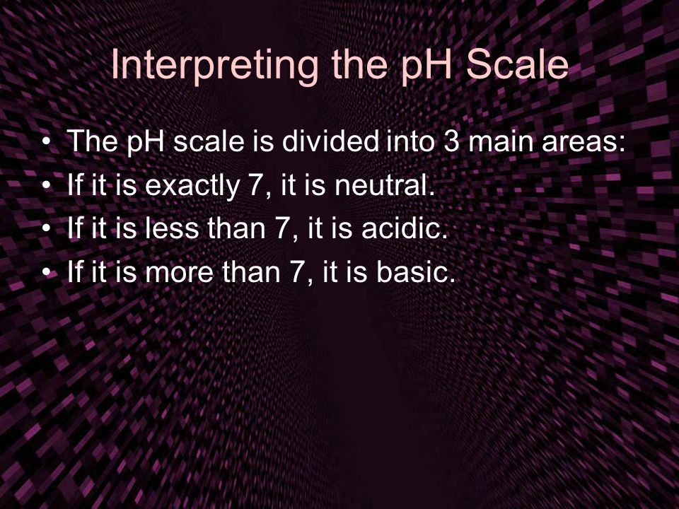 Interpreting the pH Scale