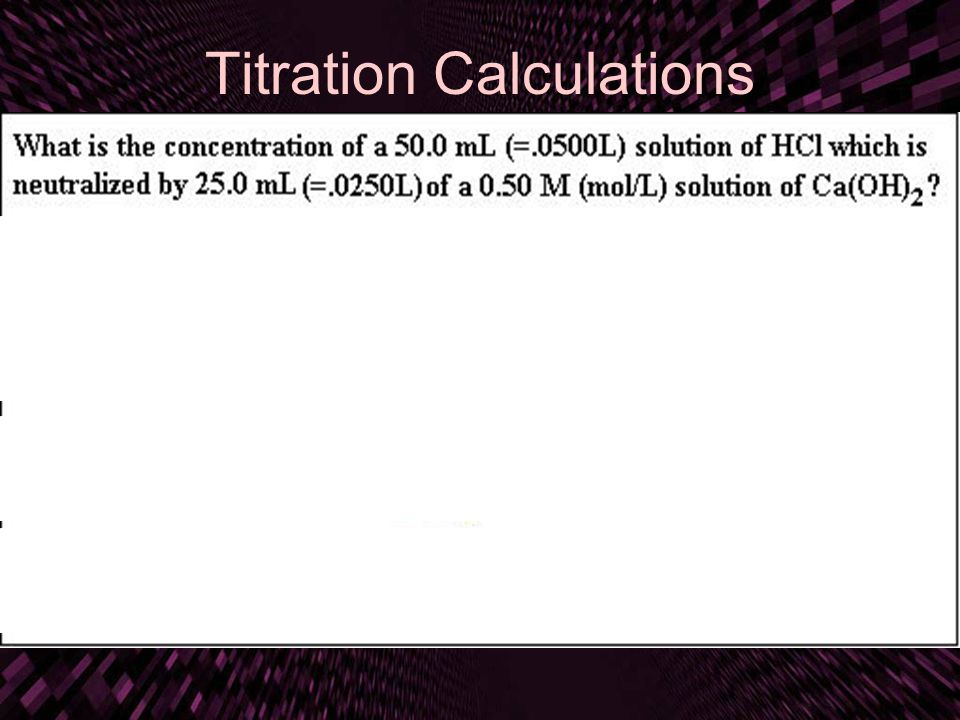 Titration Calculations