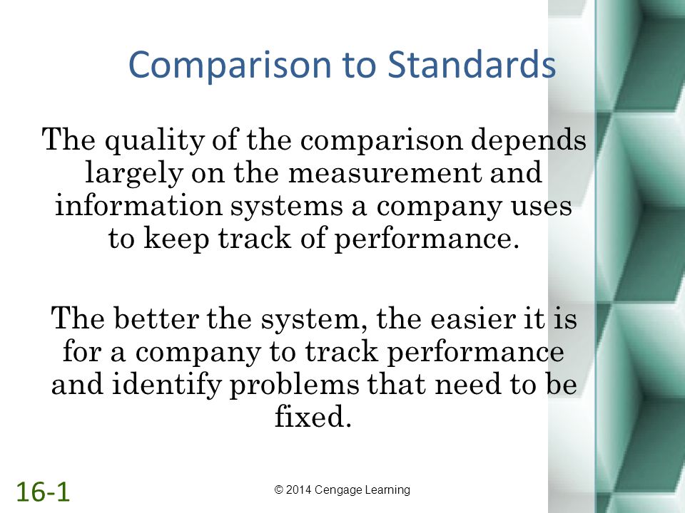 Comparison to Standards