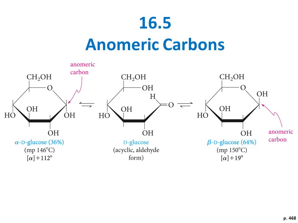 16.5 Anomeric Carbons p. 468