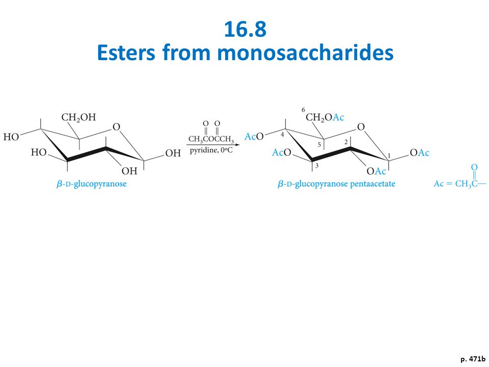 Esters from monosaccharides