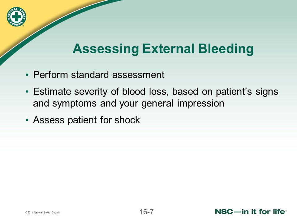 Assessing External Bleeding