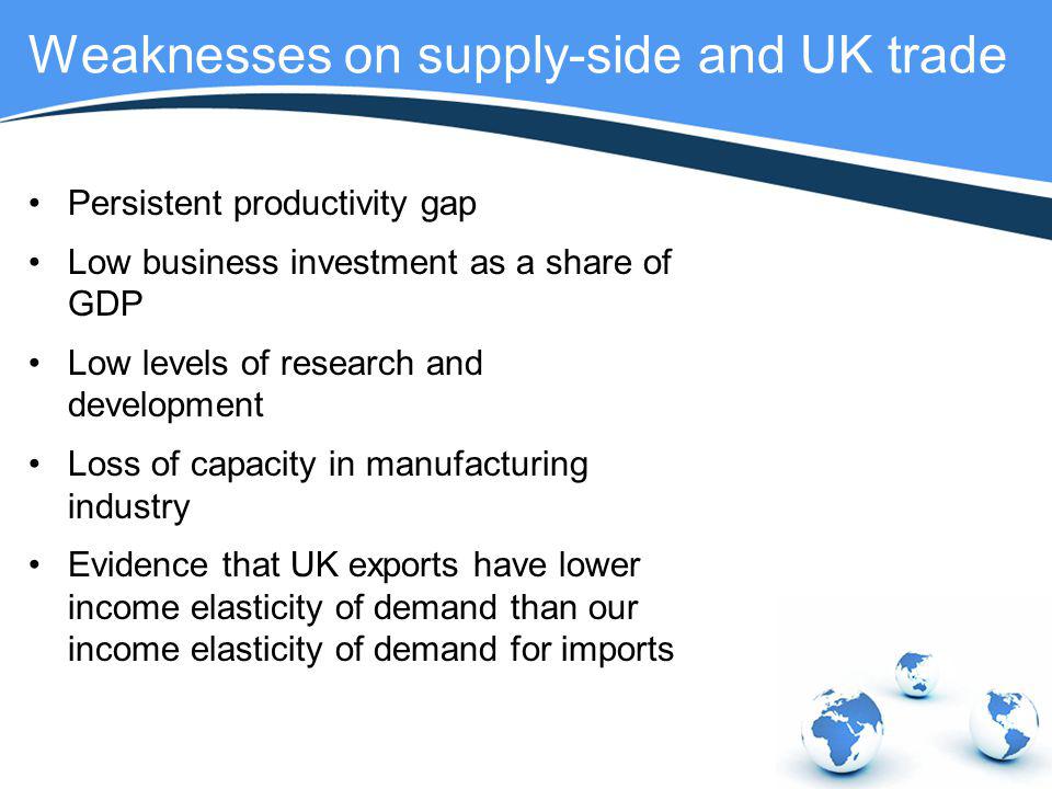 Weaknesses on supply-side and UK trade