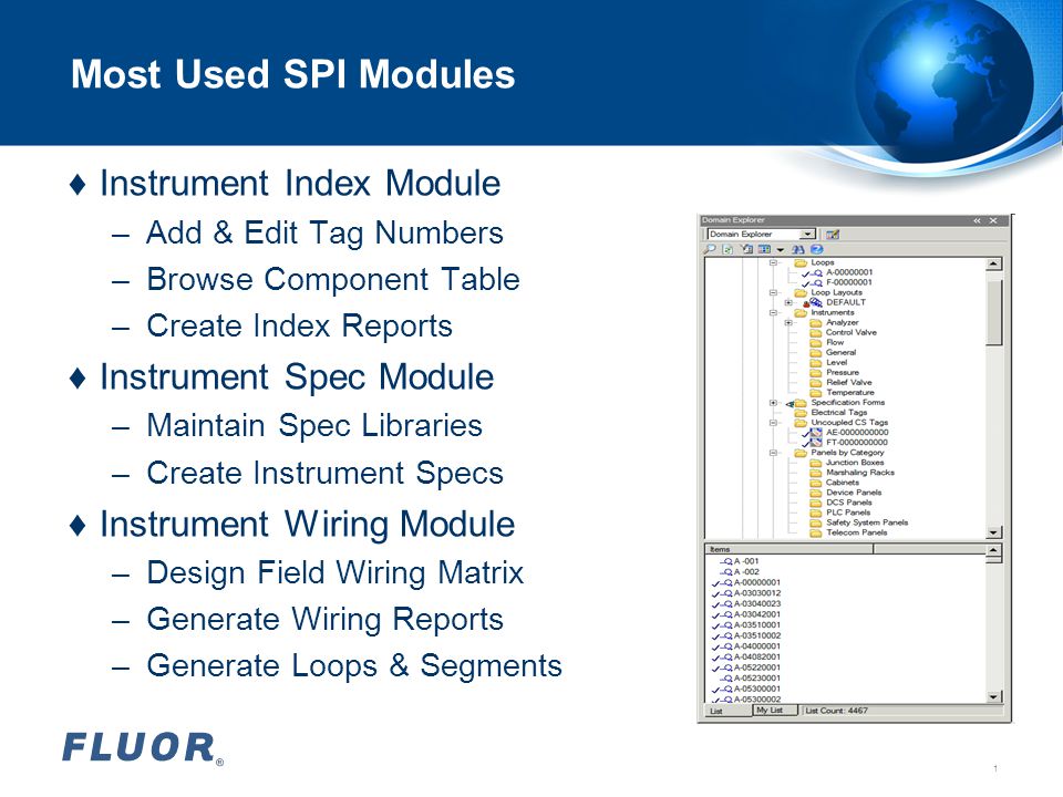 Most Used SPI Modules Instrument Index Module Instrument Spec Module - ppt  video online download