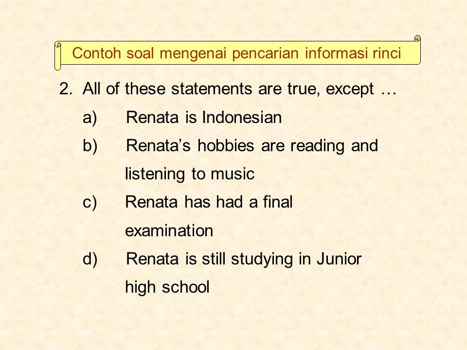 Contoh Soal Yes No Question bentuk dan mode pemasaran Contoh Soal Yes No Question bentuk dan mode pemasaran