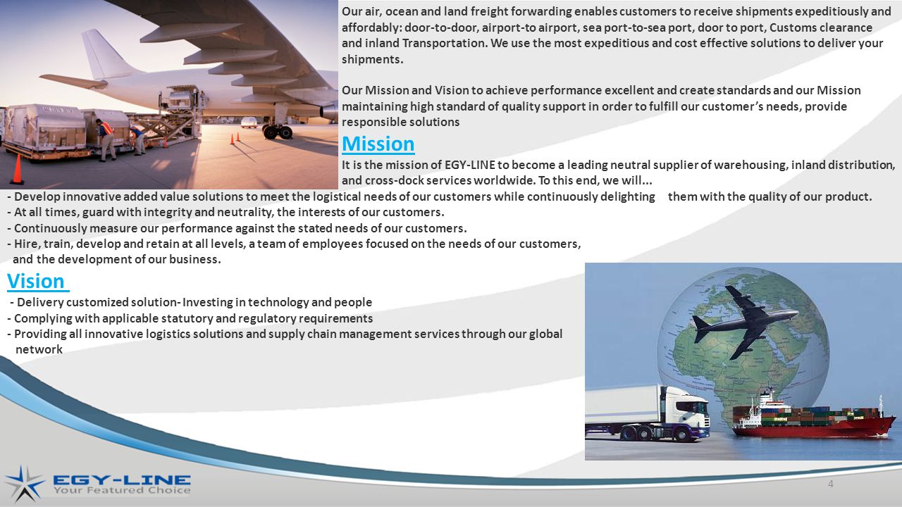 Our air, ocean and land freight forwarding enables customers to receive shipments expeditiously and