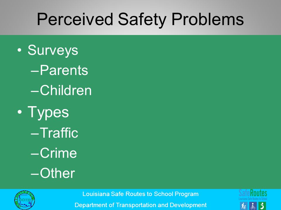 Perceived Safety Problems