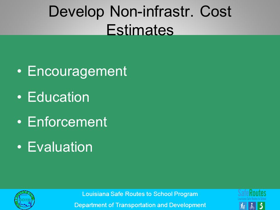 Develop Non-infrastr. Cost Estimates