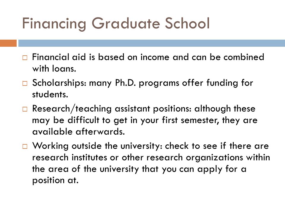 Financing Graduate School