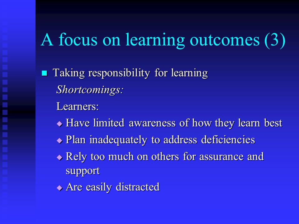 A focus on learning outcomes (3)
