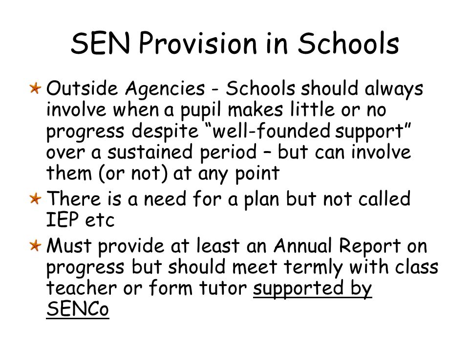 SEN Provision in Schools