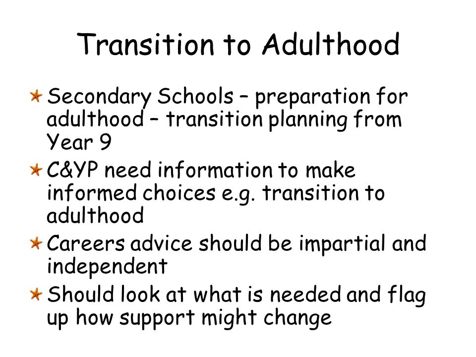 Transition to Adulthood