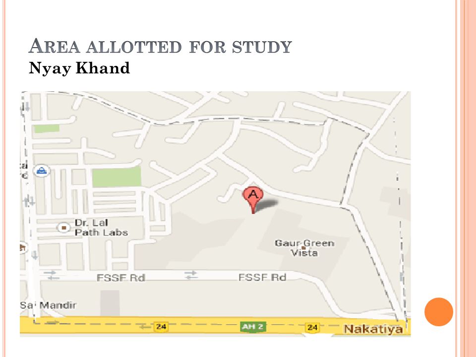 Area allotted for study