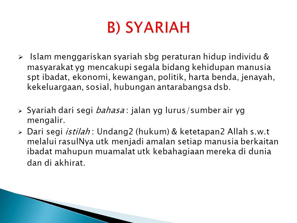 B) SYARIAH
