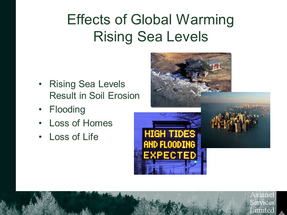 Effects of Global Warming Rising Sea Levels