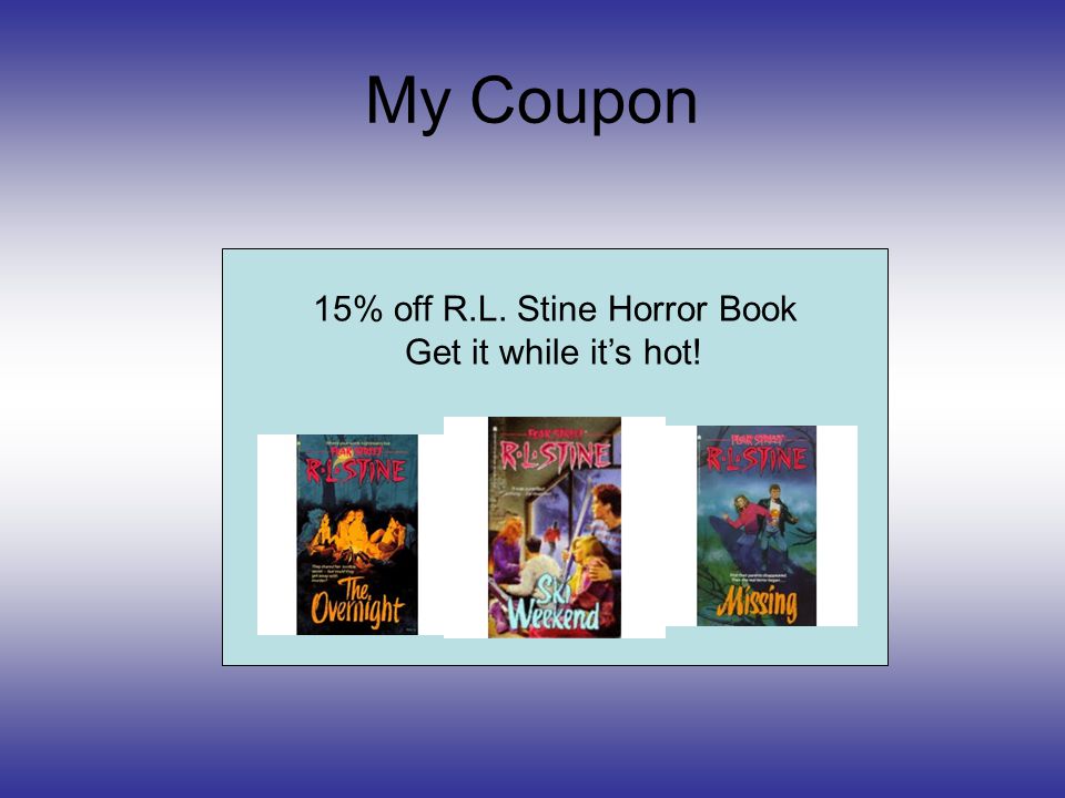 15% off R.L. Stine Horror Book