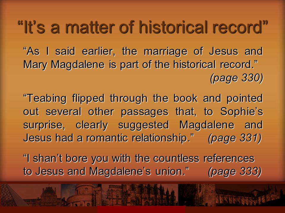 It’s a matter of historical record