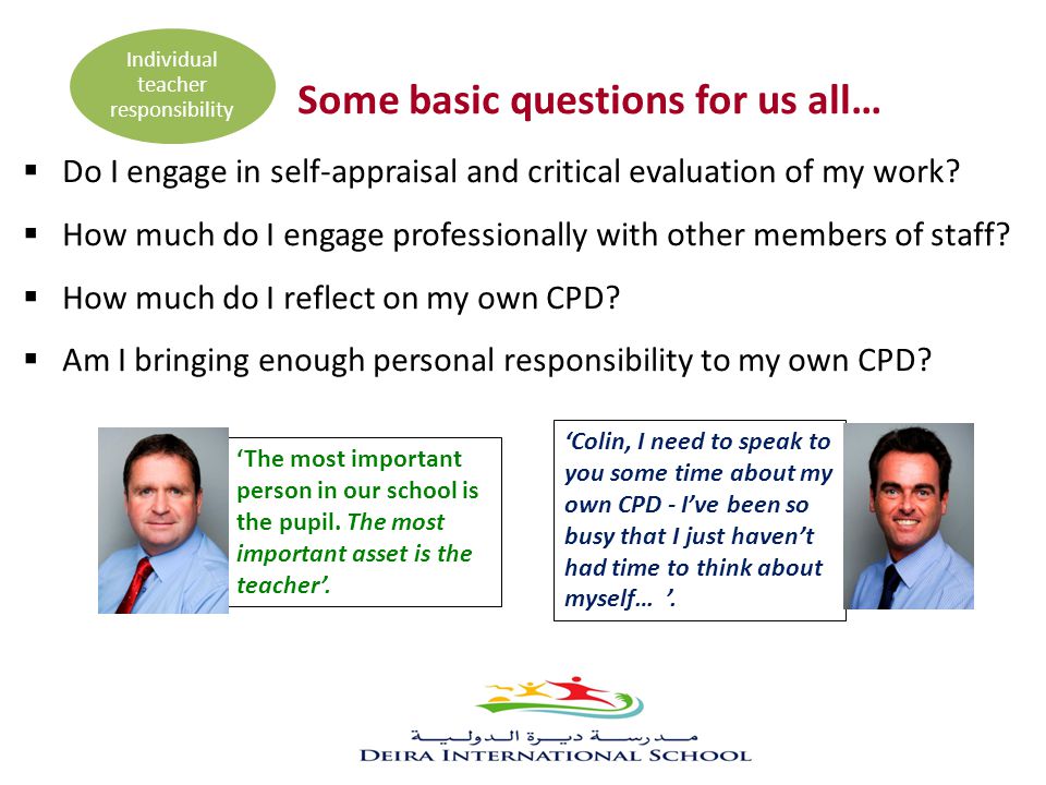 Individual teacher responsibility