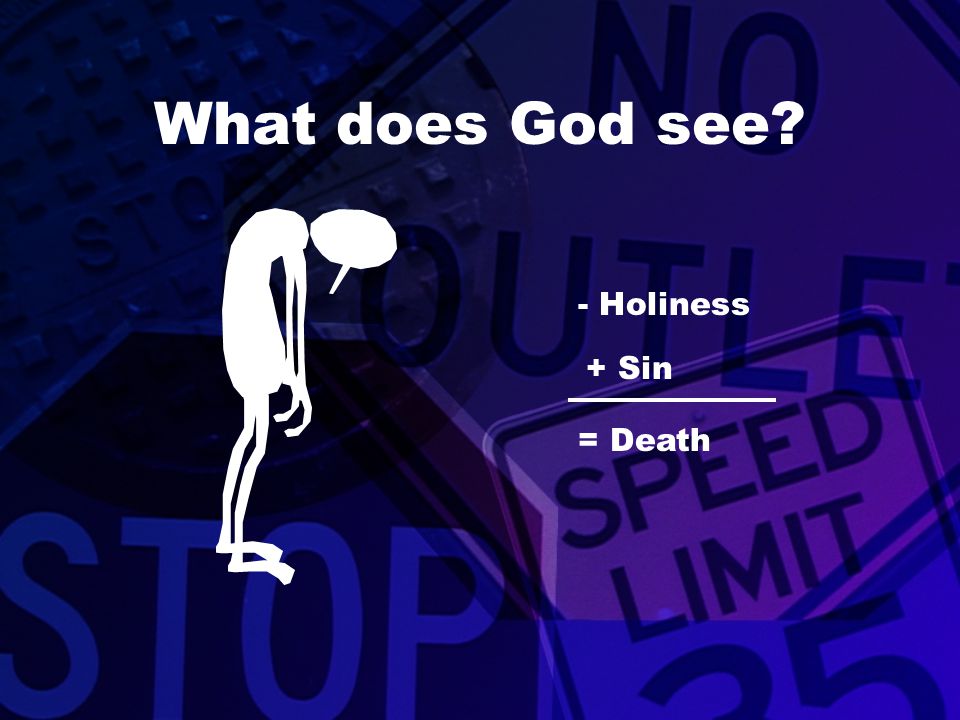 What does God see - Holiness + Sin = Death