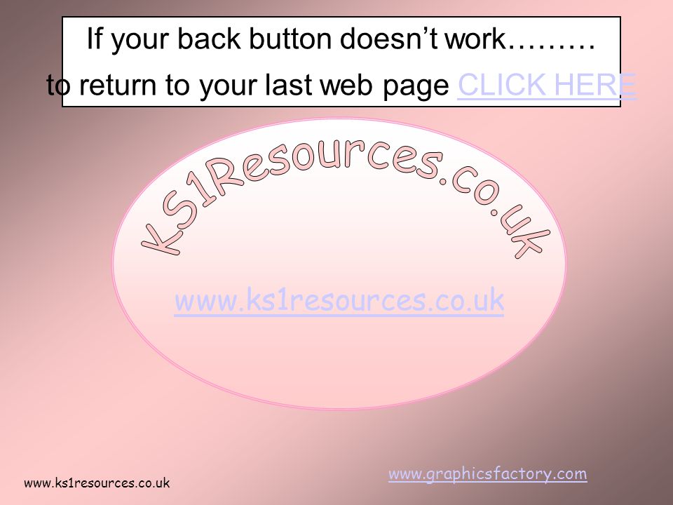 KS1Resources.co.uk If your back button doesn’t work………
