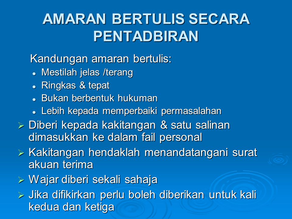 Contoh Surat Amaran Secara Pentadbiran Contoh Surat