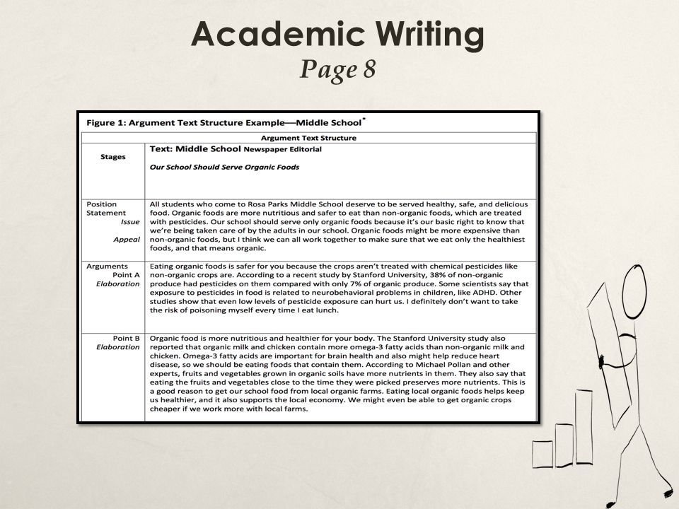 Academic Writing Page 8 All Students are expected to write in this manner…linked sentences, cohesive text, proper text structure…
