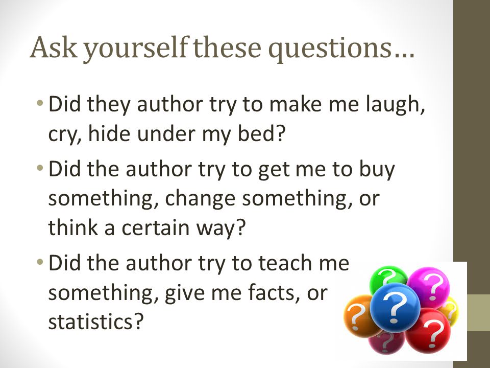 Ask yourself these questions…