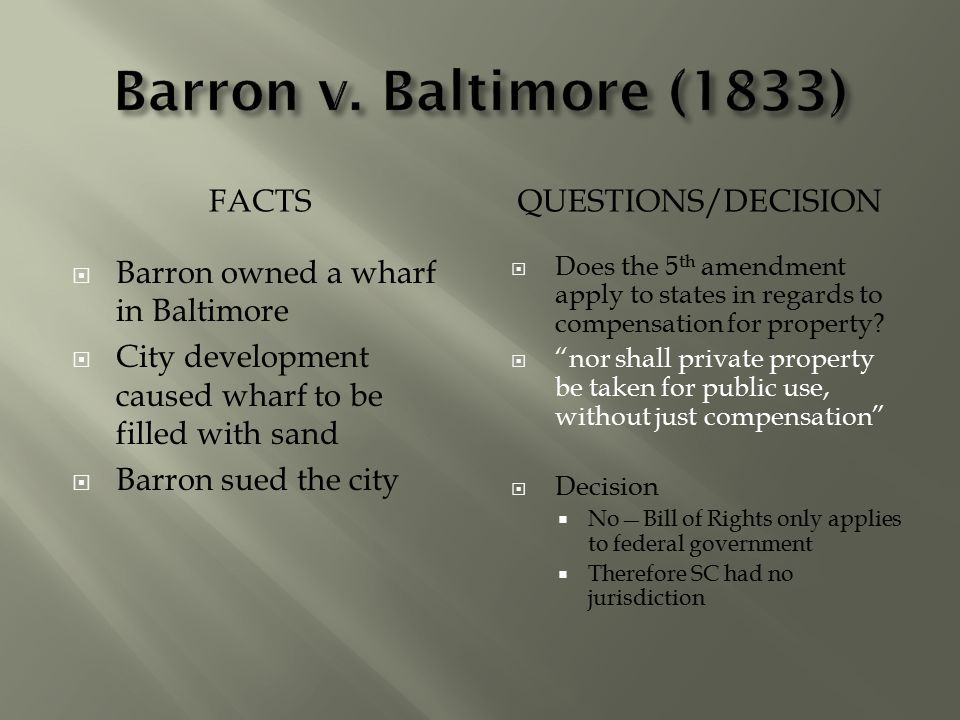 barron v baltimore summary