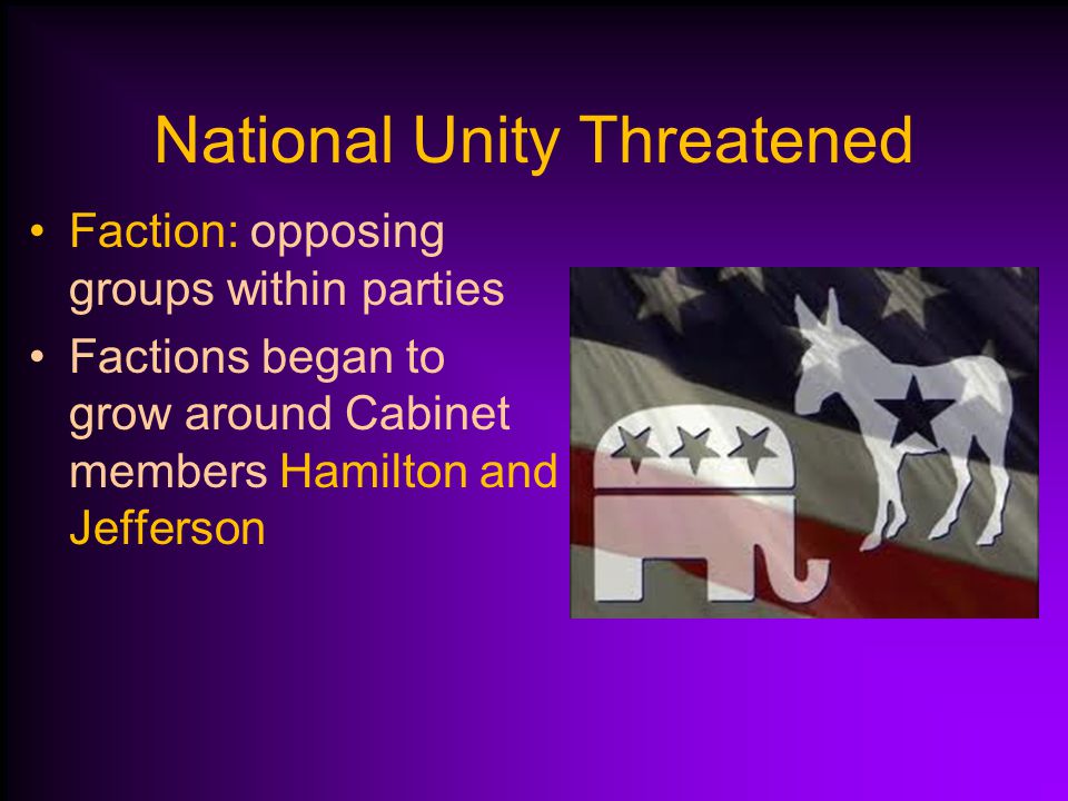 National Unity Threatened