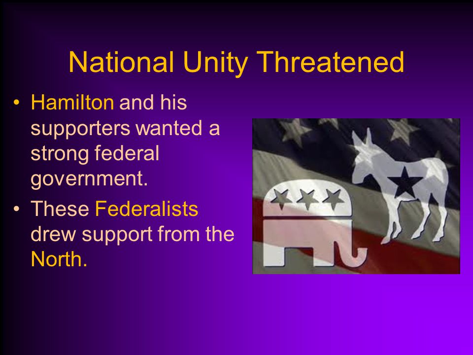 National Unity Threatened