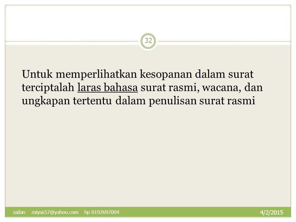Penulisan Surat Memo Dan Rasmi Ppt Download