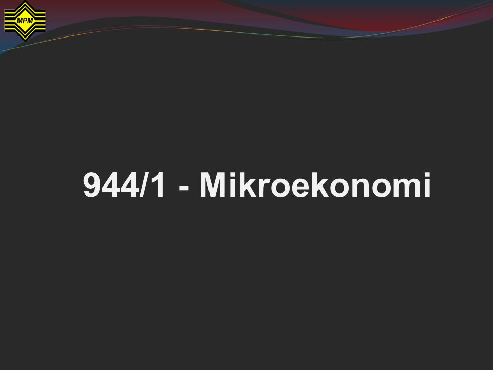944/1 - Mikroekonomi