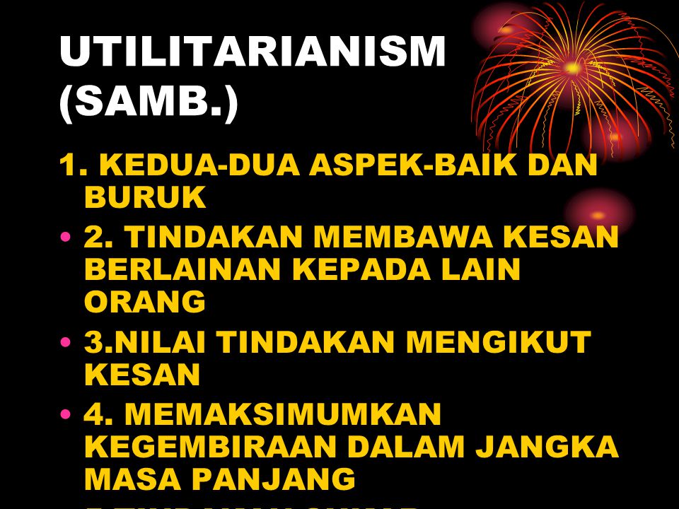 UTILITARIANISM (SAMB.)