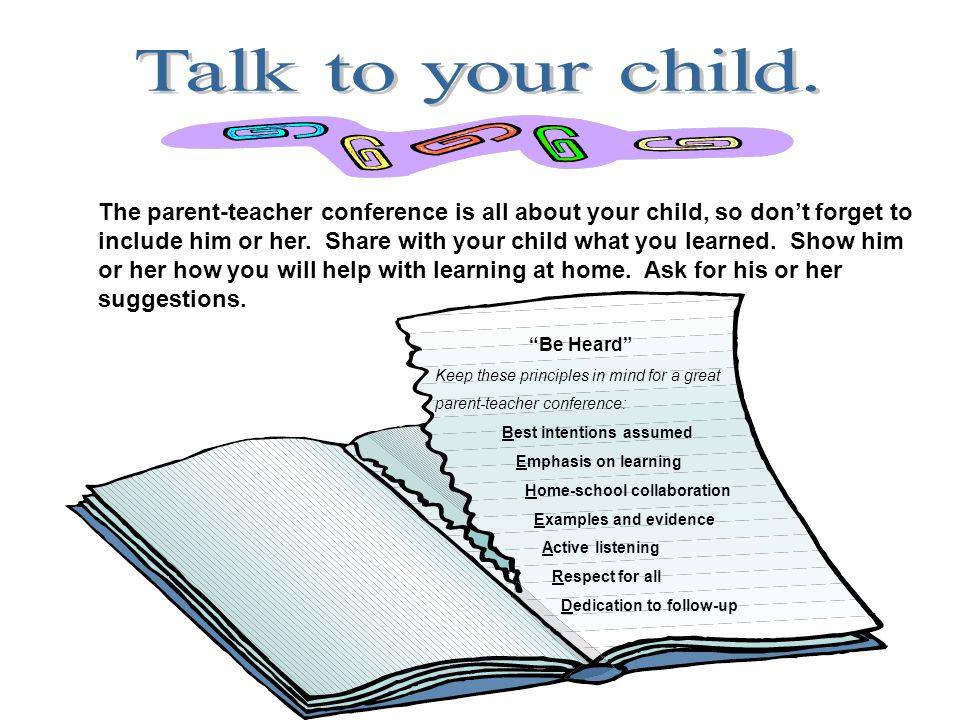 Talk to your child.