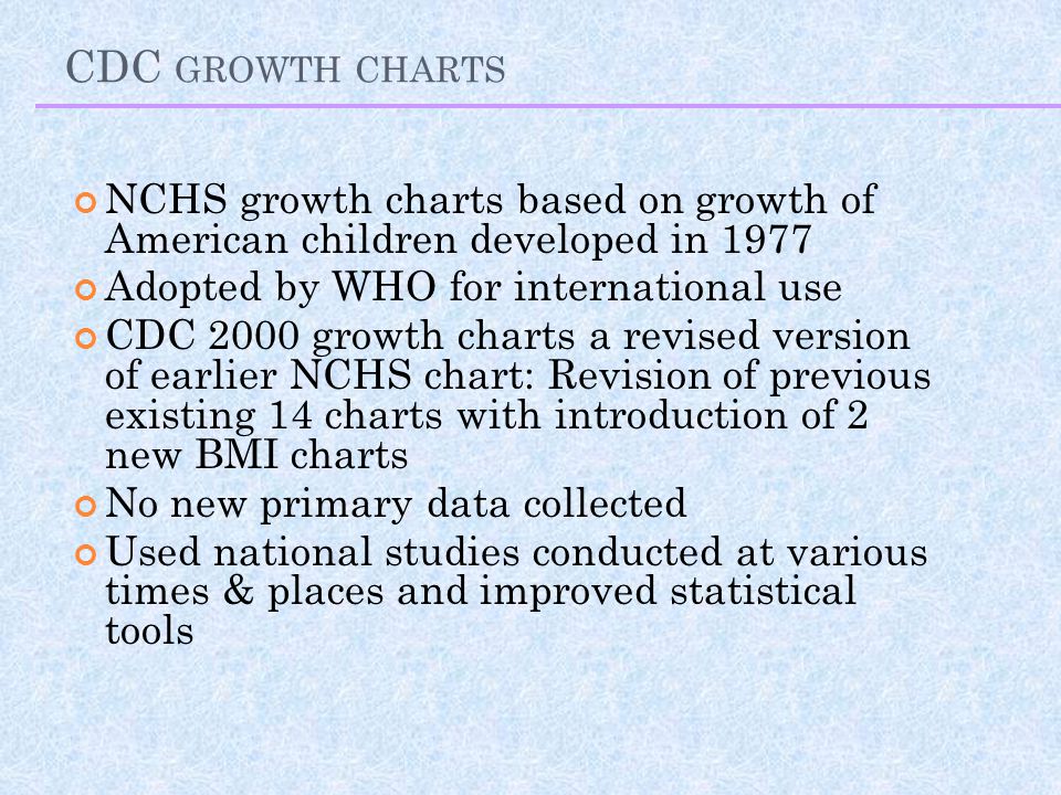 Difference Between Cdc And Who Growth Charts