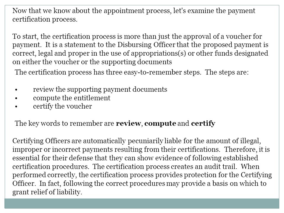 Certifying Officer Legislation Training ppt download