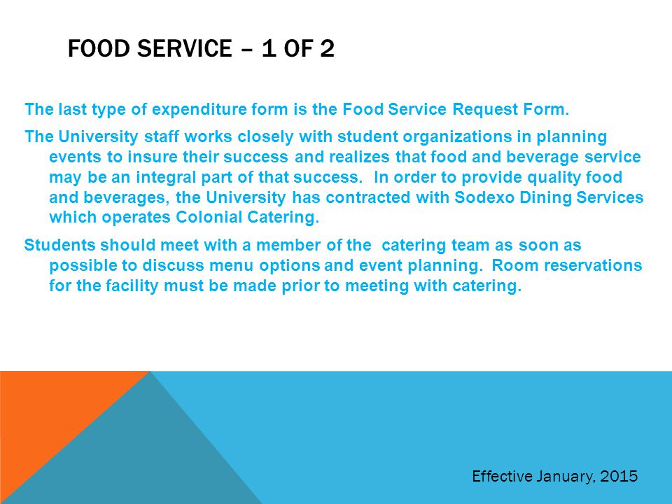 Food service – 1 of 2
