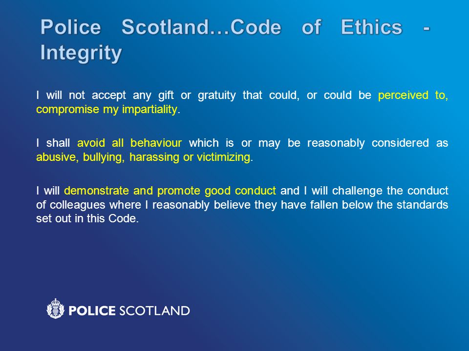 police code of conduct