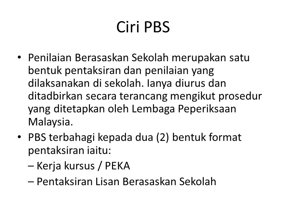 Ciri PBS