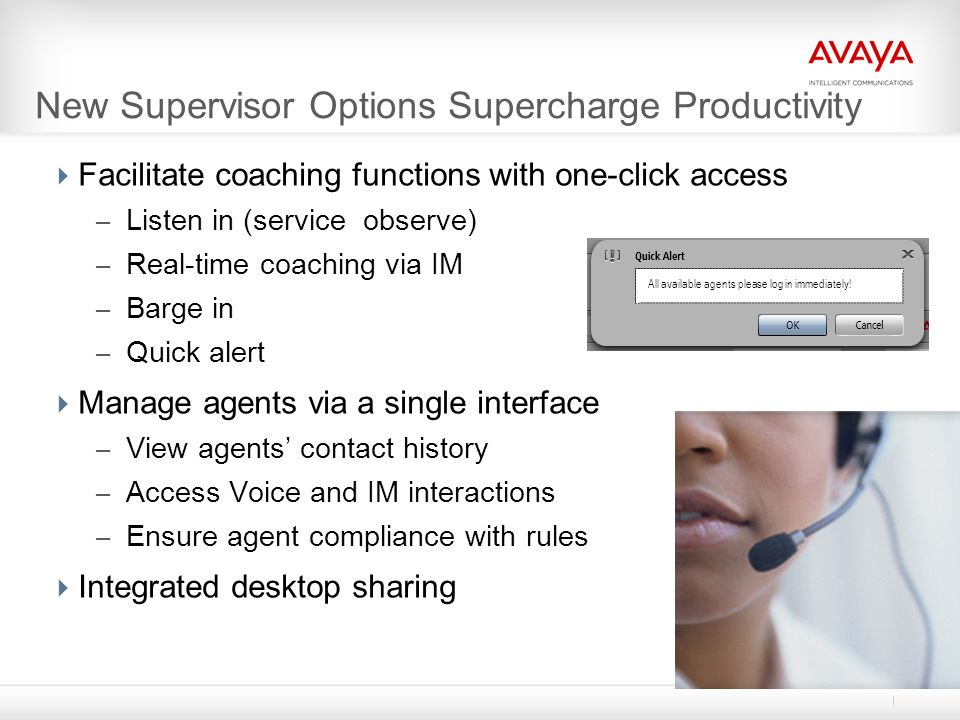 Avaya one-X® Agent Mike Harwell Contact Center Product Management - ppt