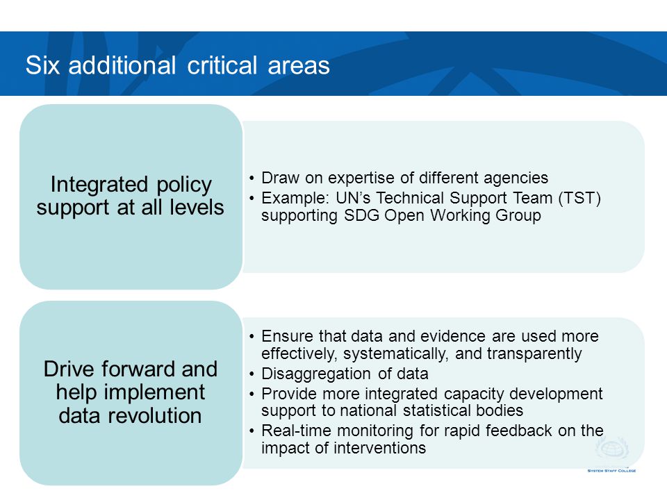 Six additional critical areas