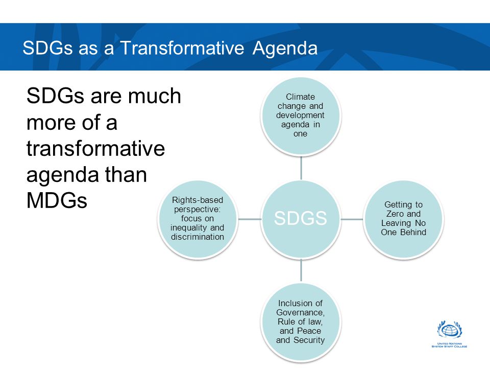 SDGs as a Transformative Agenda