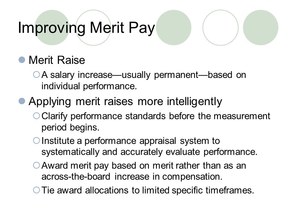 Improving Merit Pay Merit Raise