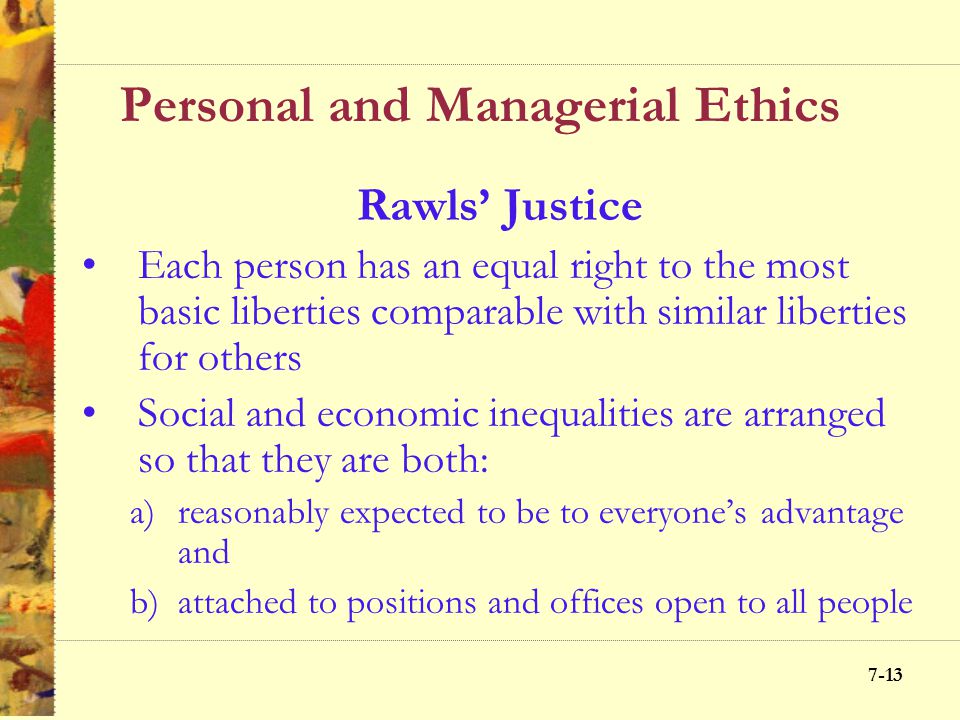 Personal and Managerial Ethics
