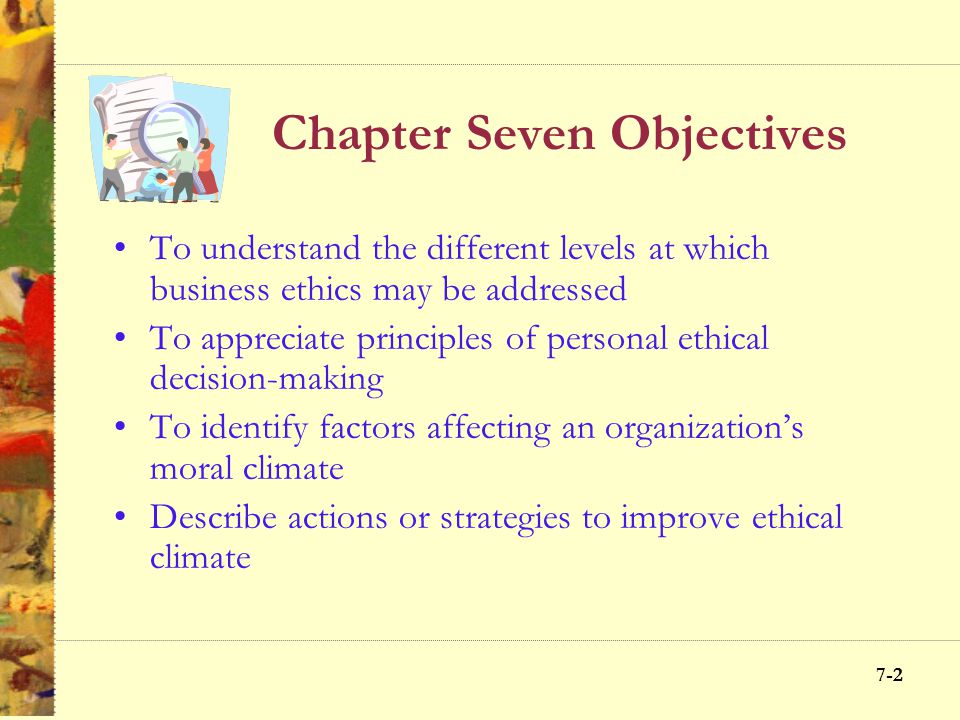 Chapter Seven Objectives