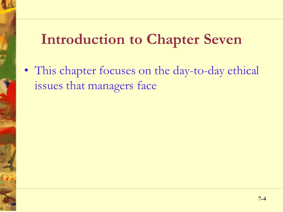 Introduction to Chapter Seven