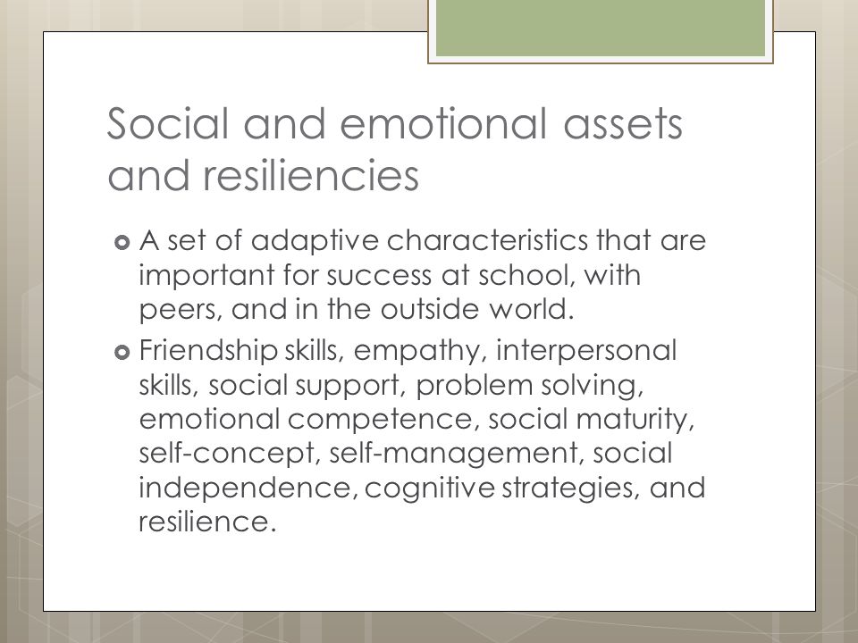 Social Emotional Assets and Resilience Scales® - ppt video online download